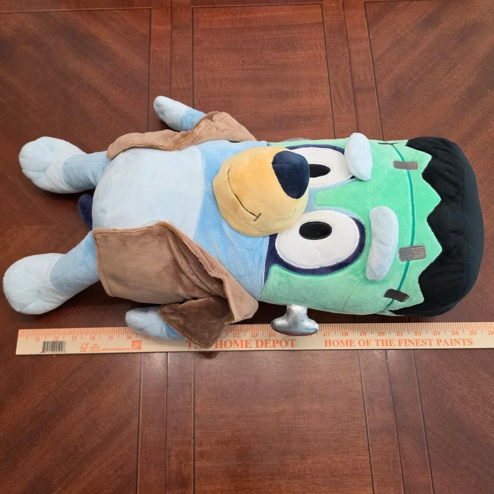 Dan Dee Plush 24in Bluey Frankenstein Halloween Large Stuffed Toy Blue Green